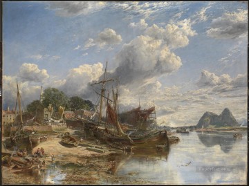 ダンバートン・サミュエル・ボー港の造船所のシーン Oil Paintings